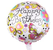 18" Butterfly Happy Birthday Balloon