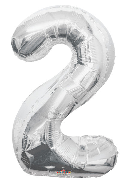 34" Silver Foil Number