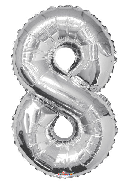 34" Silver Foil Number