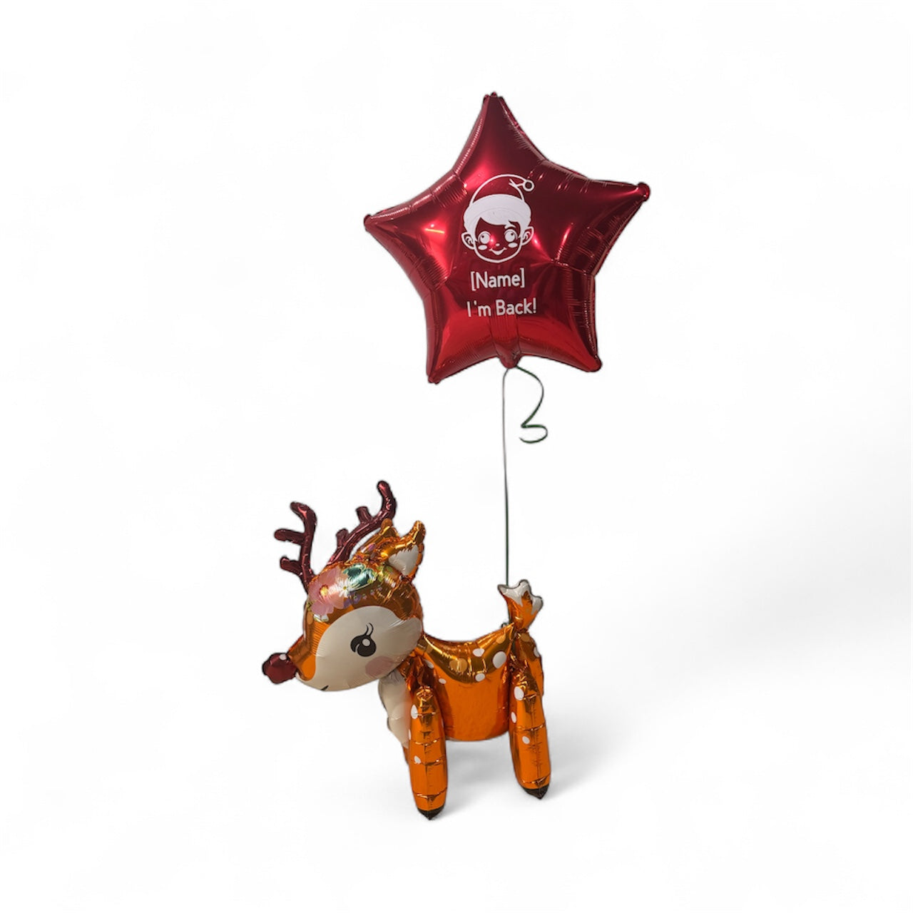 Elf Reindeer & Star Foil Star