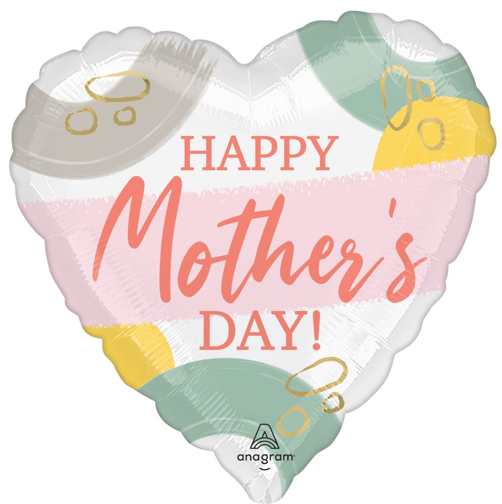 18" Heart Shaped Mother's Day Foil Balloon