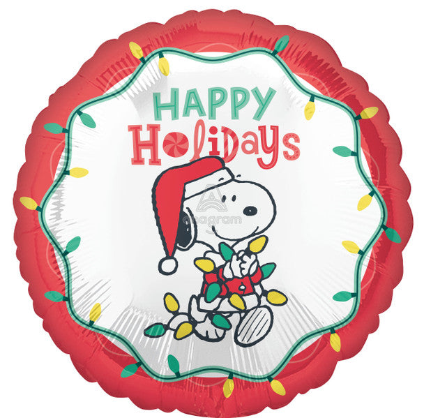 18" Happy Holidays Peanuts Snoopy
