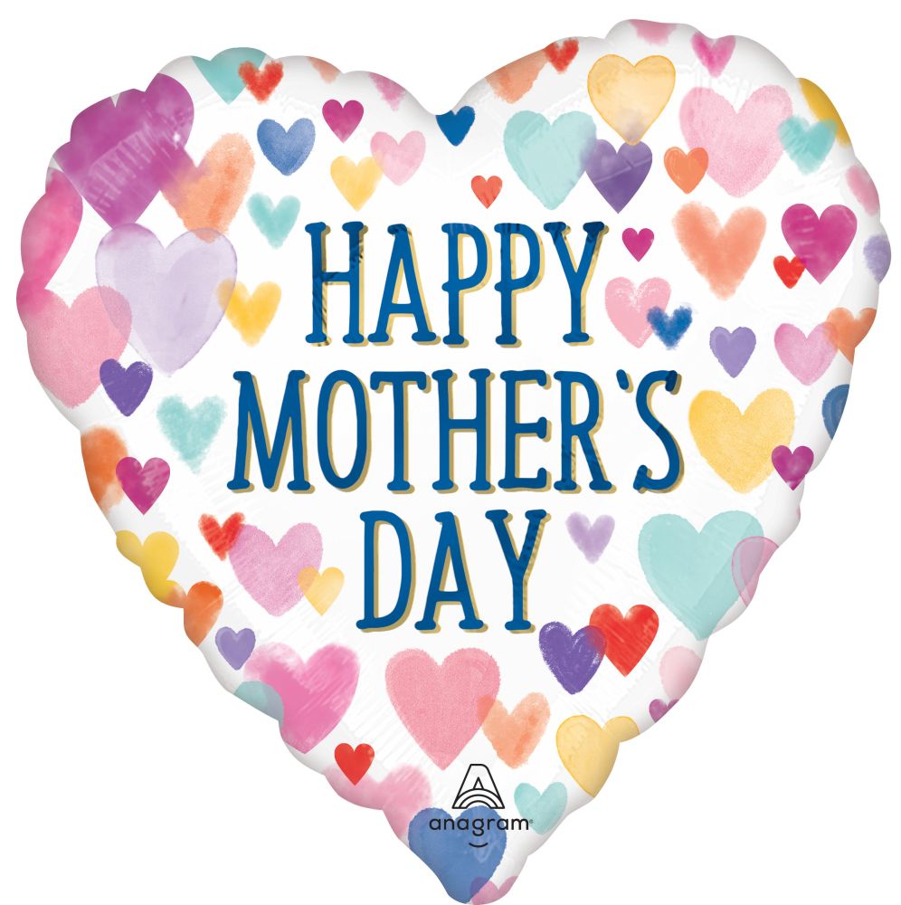 18" Heart Mother's Day Foil Balloon
