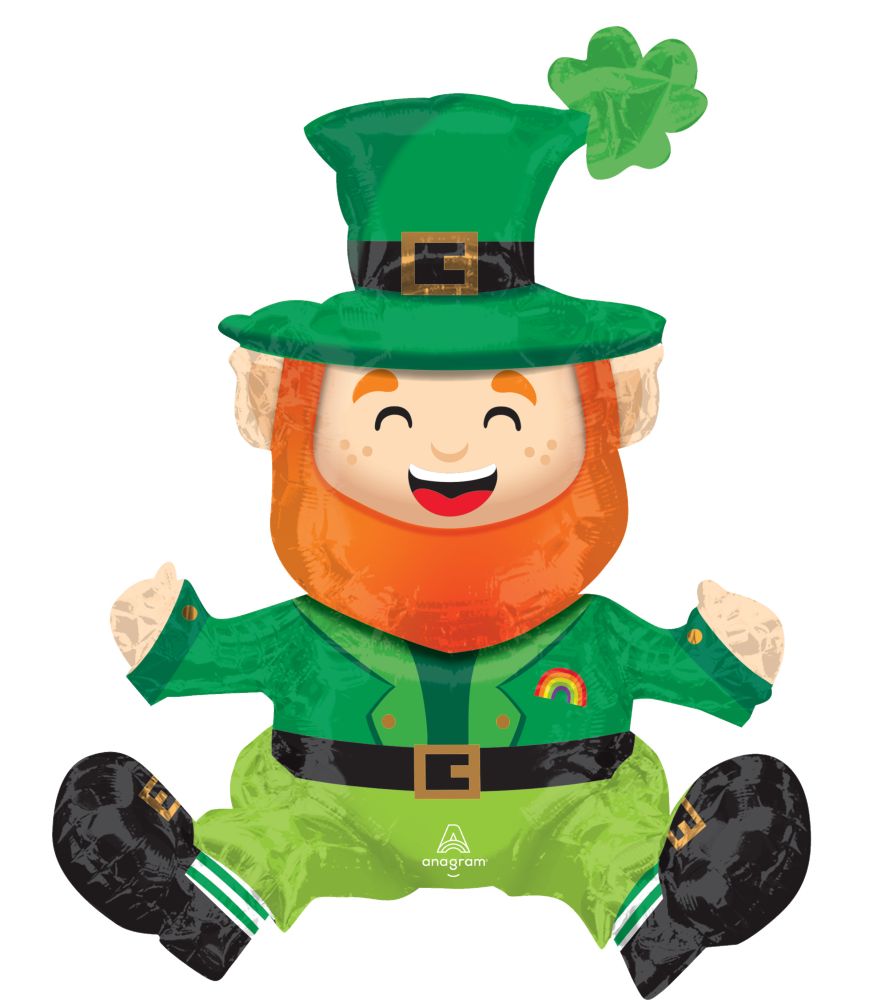 Sitting Lucky Leprechaun Balloon