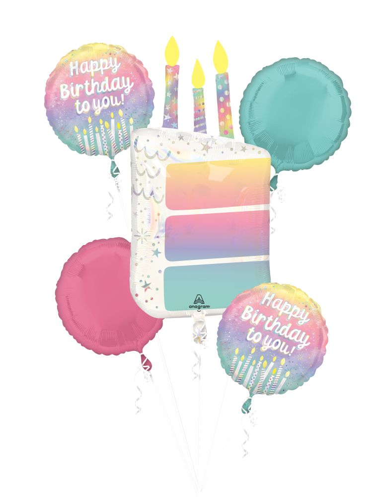 5 Pc Pearlized Birthday Balloon