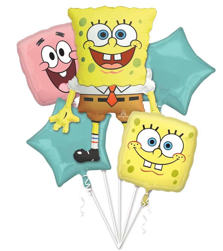 5 pc Bouquet SpongeBob SquarePants Balloon