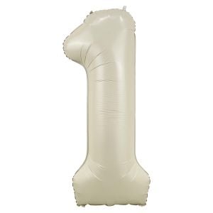 34" Cream Foil Number