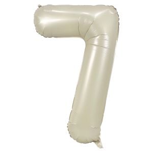 34" Cream Foil Number