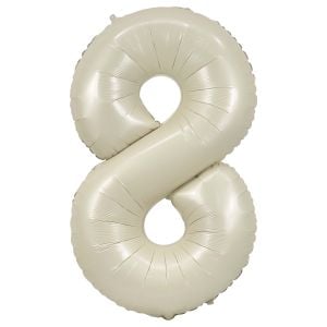 34" Cream Foil Number