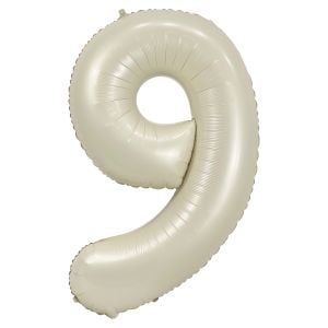 34" Cream Foil Number