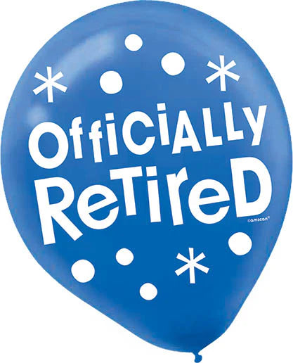 11" "Officially Retired" Retirement Latex