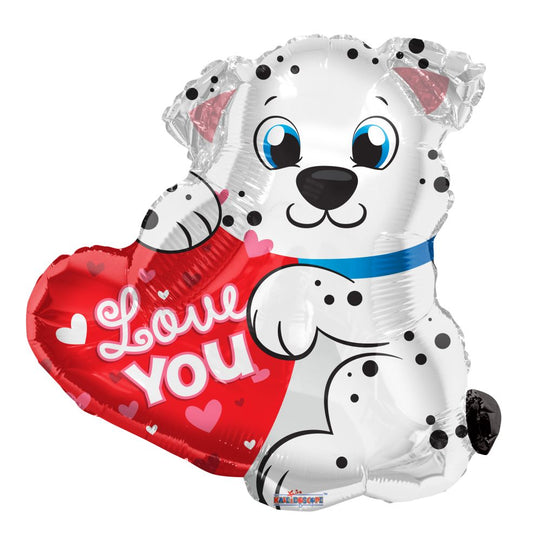 20" Love You Dalmatian Balloon