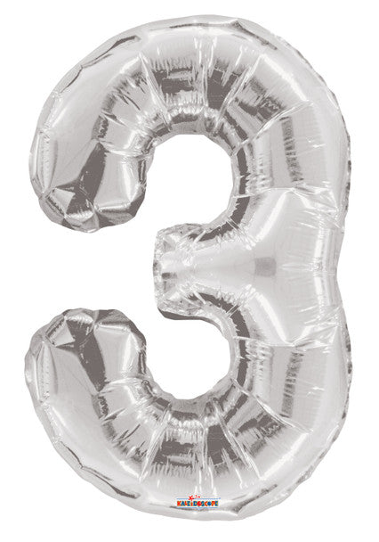34" Silver Foil Number