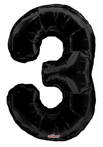 34" Black Foil Number