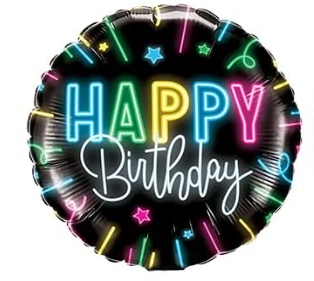 18" Happy Birthday Neon