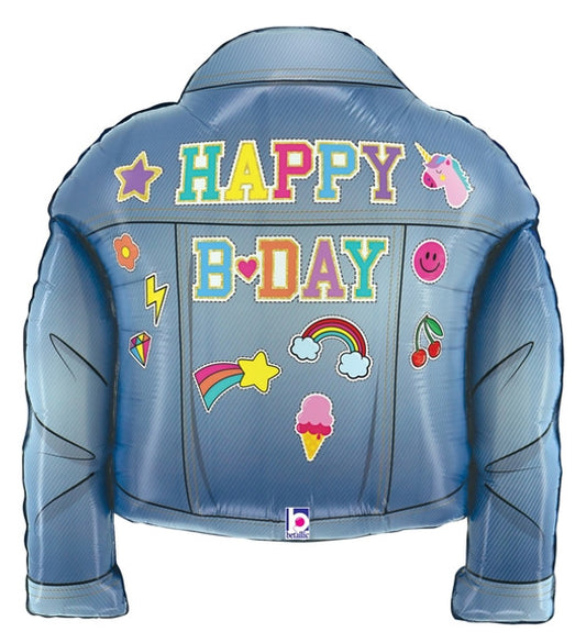 26" Happy Birthday Denim Jean Jacket
