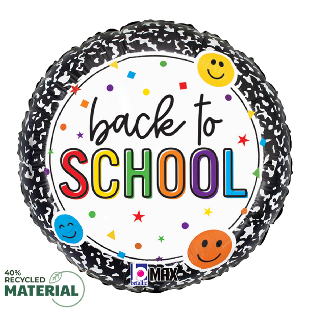 18" Back to School Smiley Composition Book
