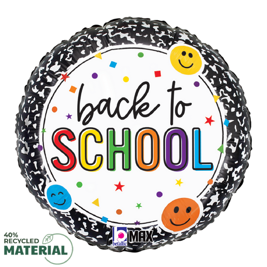 18" Back to School Smiley Composition Book