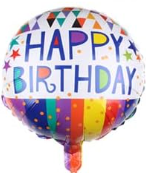 18" Happy Birthday Multi Color Balloon