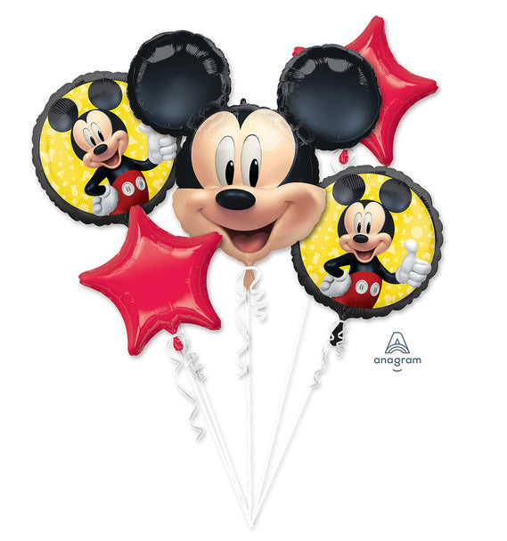 Mickey Mouse Forever Foil Balloon Bouquet, 5pc