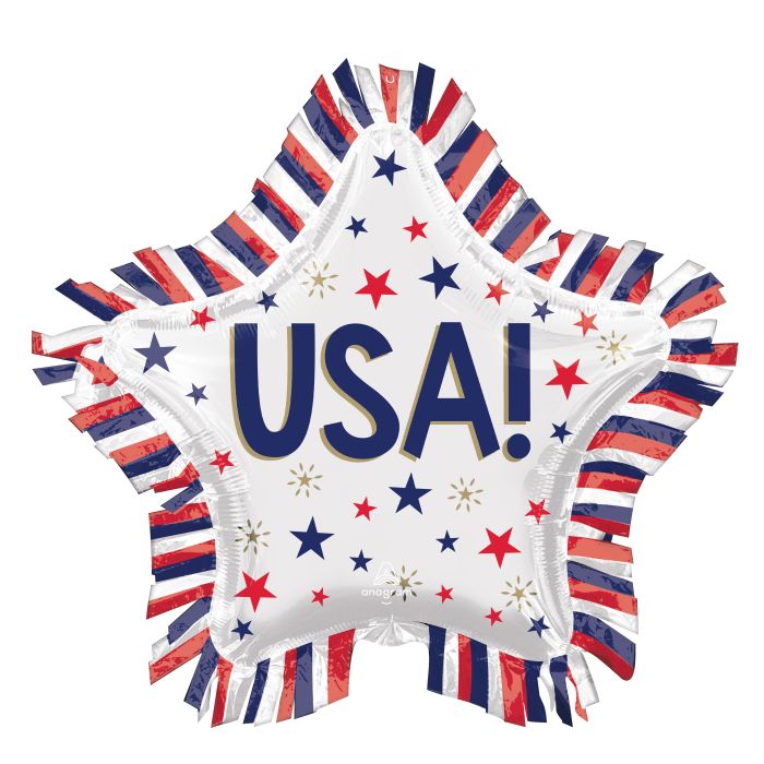 USA Star Fringe Balloon
