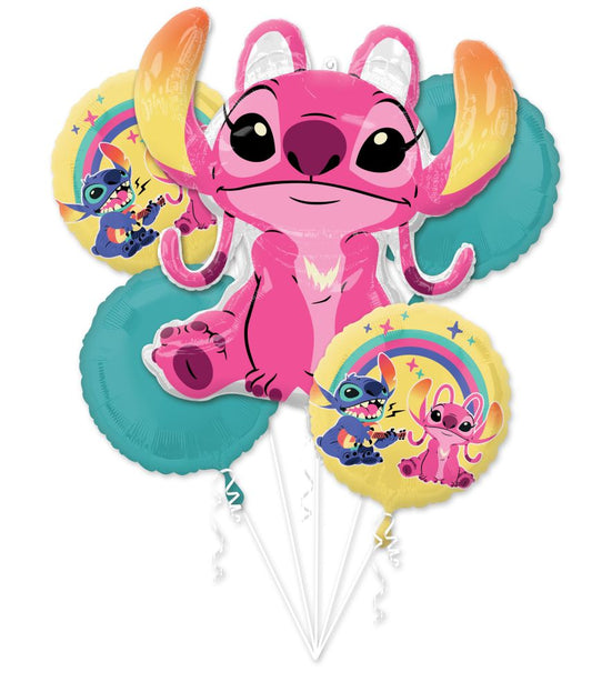 5 Piece Lilo and Stitch Balloon Bouquet