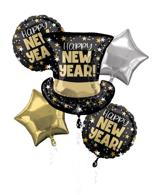 Bouquet Happy New Year Top Hat Bash Balloon