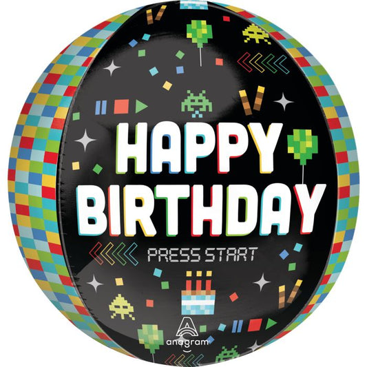 Orbz 8-Bit Birthday Balloon