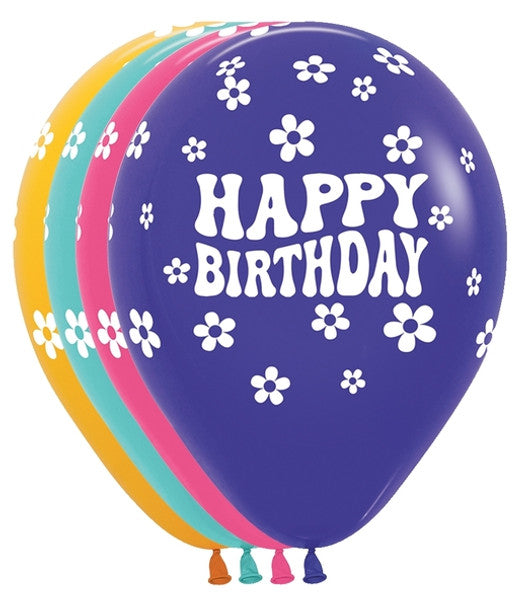 11" Daisy Happy Birthday Latex