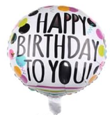 18" Happy Birthday Balloons with Pastel Balloons