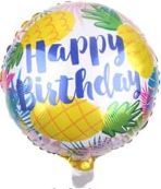 18" Happy Birthday Pineapple Balloon