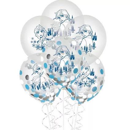 6ct, Frozen Confetti Balloons