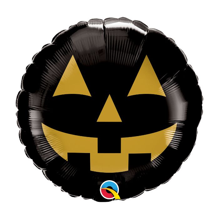 18" Jack Face Black and Gold Balloon