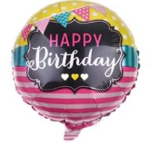 Happy Birthday Party Aluminum Foil Balloons 18"