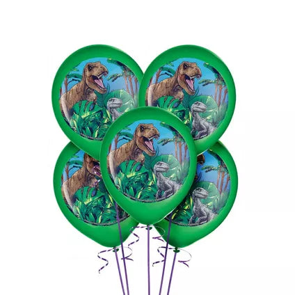 5ct, Jurassic World Latex Balloons