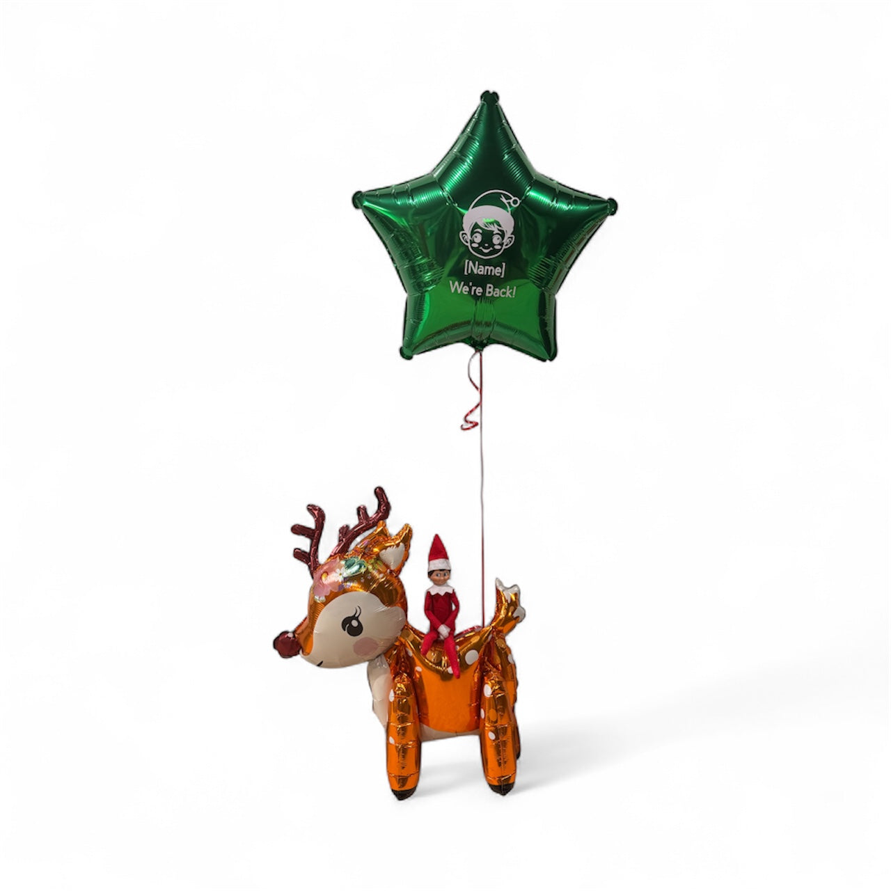 Elf Reindeer & Star Foil Star