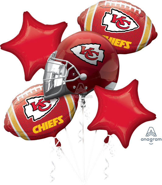 5 Pc Bouquet Football Chiefs