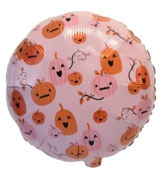 18" Pink Pumpkin Foil Balloon