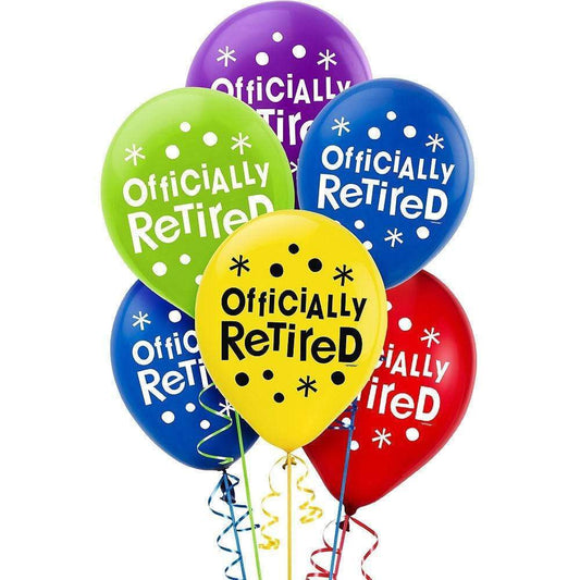 11" "Officially Retired" Retirement Latex