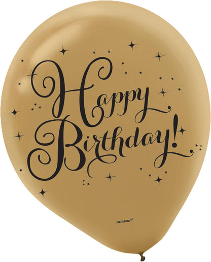 "Happy Birthday" Round Latex Balloon