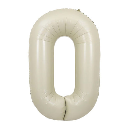 34" Cream Foil Number