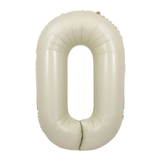 34" Cream Foil Number