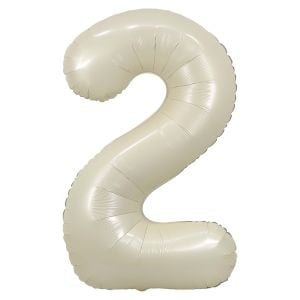 34" Cream Foil Number