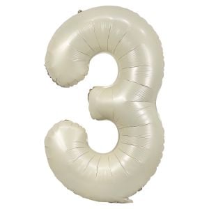 34" Cream Foil Number