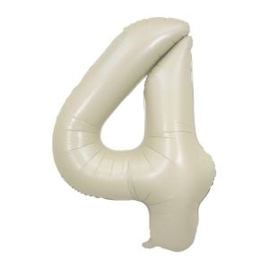 34" Cream Foil Number