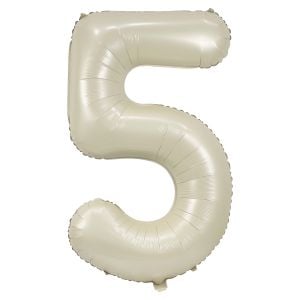 34" Cream Foil Number