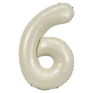 34" Cream Foil Number
