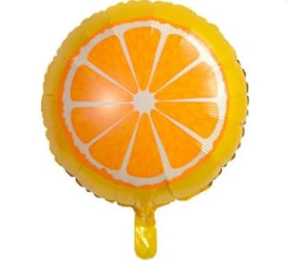 18" Round Orange Foil Balloon