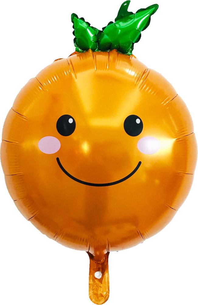 Orange Smiley Face Foil Balloon